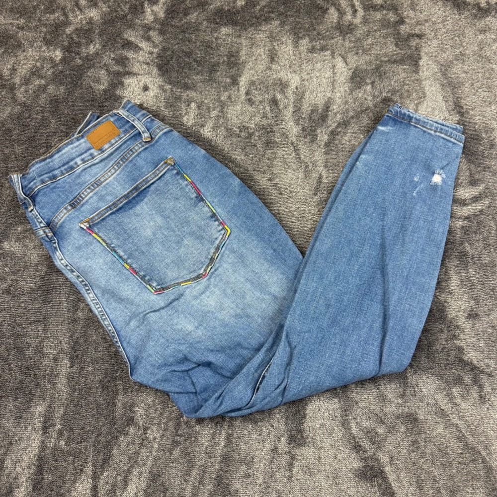 Judy Blue Skinny fit Jeans JB88286 Distressed Medium Wash 14W